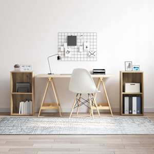 Komplet TV omaric 2 pcs Umetni hrast 37 x 35 x 72 cm