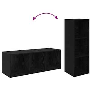Sestava TV skříněk Nástěnný 4 pcs Černý dub 37 x 35 x 107 cm - obrázek 8