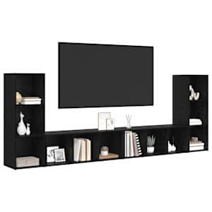Sestava TV skříněk Nástěnný 4 pcs Černý dub 37 x 35 x 107 cm - obrázek 3