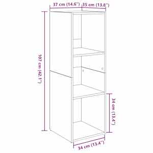 Sestava TV skříněk Nástěnný 4 pcs Černý dub 37 x 35 x 107 cm - obrázek 10