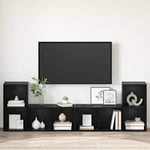Sestava TV skříněk Nástěnný 4 pcs Černý dub 37 x 37 x 72 cm - obrázek 4