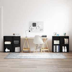 Komplet TV omaric 4 pcs Črna Orehovina 37 x 37 x 72 cm