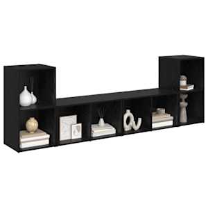 Sestava TV skříněk Nástěnný 4 pcs Černý dub 37 x 37 x 72 cm - obrázek 3