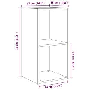Sestava TV skříněk Nástěnný 4 pcs Černý dub 37 x 37 x 72 cm - obrázek 10