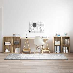 Komplet TV omaric 4 pcs Umetni hrast 37 x 37 x 72 cm