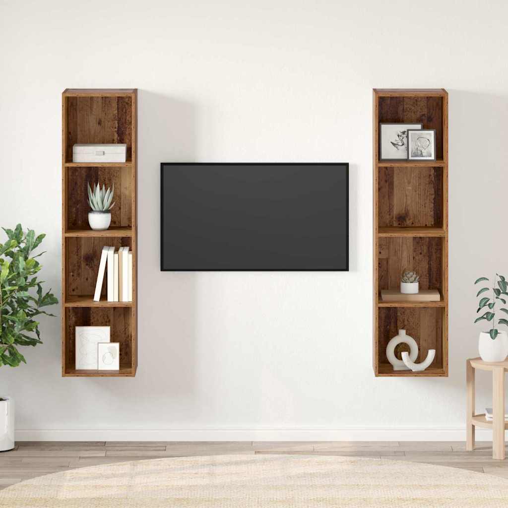 Telerikapi komplekt 2 pcs Pruun 37 x 37 x 142.5 cm Tehispuit