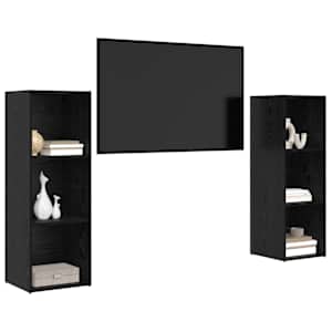 Sestava TV skříněk Nástěnný 2 pcs Černý dub 107 x 35 x 37 cm - obrázek 3