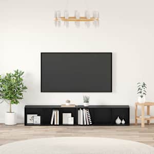 Sestava TV skříněk Nástěnný 2 pcs Černý dub 37 x 35 x 107cm - obrázek 1
