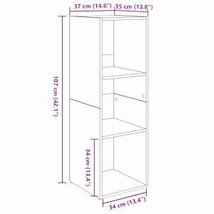 Sestava TV skříněk 2 pcs Artisanový dub 37 x 35 x 107cm - obrázek 10