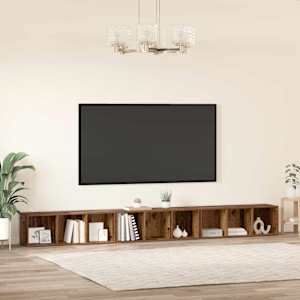 Sestava TV skříněk Nástěnný 3 pcs Staré dřevo 37 x 35 x 107 cm - obrázek 4