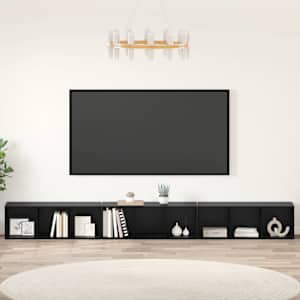 Sestava TV skříněk Nástěnný 3 pcs Černý dub 37 x 35 x 107 cm - obrázek 1