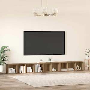 Sestava TV skříněk 3 pcs Artisanový dub kompozitní dřevo - obrázek 4