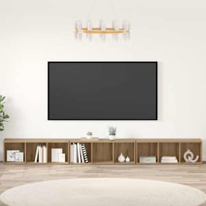 Komplet TV omaric 3 pcs Umetni hrast 37 x 35 x 107 cm