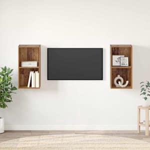 Sestava TV skříněk Nástěnný 2 pcs Staré dřevo 37 x 37 x 72 cm - obrázek 1