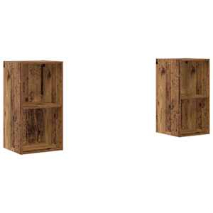 Sestava TV skříněk Nástěnný 2 pcs Staré dřevo 37 x 37 x 72 cm - obrázek 2