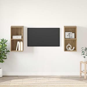 Sestava TV skříněk 2 pcs Artisanový dub kompozitní dřevo