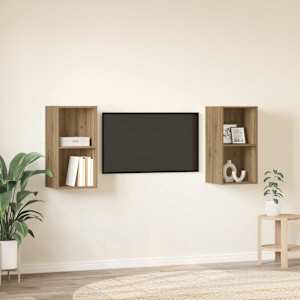 Sestava TV skříněk 2 pcs Artisanový dub kompozitní dřevo - obrázek 4