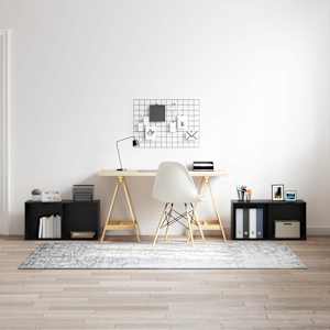 Komplet TV omaric 2 pcs Črna Orehovina 72 x 35 x 36,5 cm