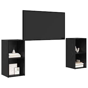 Sestava TV skříněk Nástěnný 2 pcs Černý dub 72 x 35 x 36,5 cm - obrázek 3