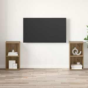 Sestava TV skříněk 2 pcs Artisanový dub kompozitní dřevo - obrázek 4