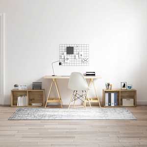 Komplet TV omaric 2 pcs Umetni hrast 37 x 35 x 72 cm