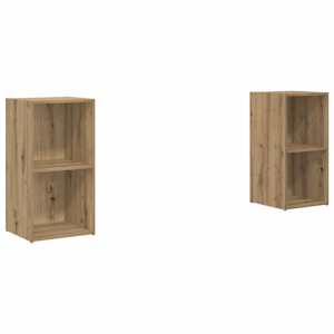 Sestava TV skříněk 2 pcs Artisanový dub kompozitní dřevo - obrázek 2