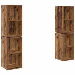 Sestava TV skříněk Nástěnný 4 pcs Staré dřevo 37 x 37 x 72 cm - obrázek 2