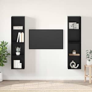 Komplet TV omaric 4 pcs Črna Orehovina 37 x 37 x 72 cm