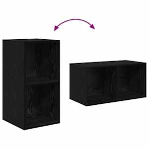 Sestava TV skříněk Nástěnný 4 pcs Černý dub 37 x 37 x 72 cm - obrázek 8