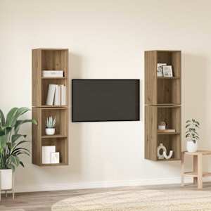 Sestava TV skříněk 4 pcs Artisanový dub kompozitní dřevo - obrázek 4