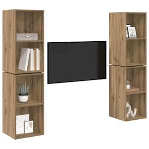 Sestava TV skříněk 4 pcs Artisanový dub kompozitní dřevo - obrázek 3