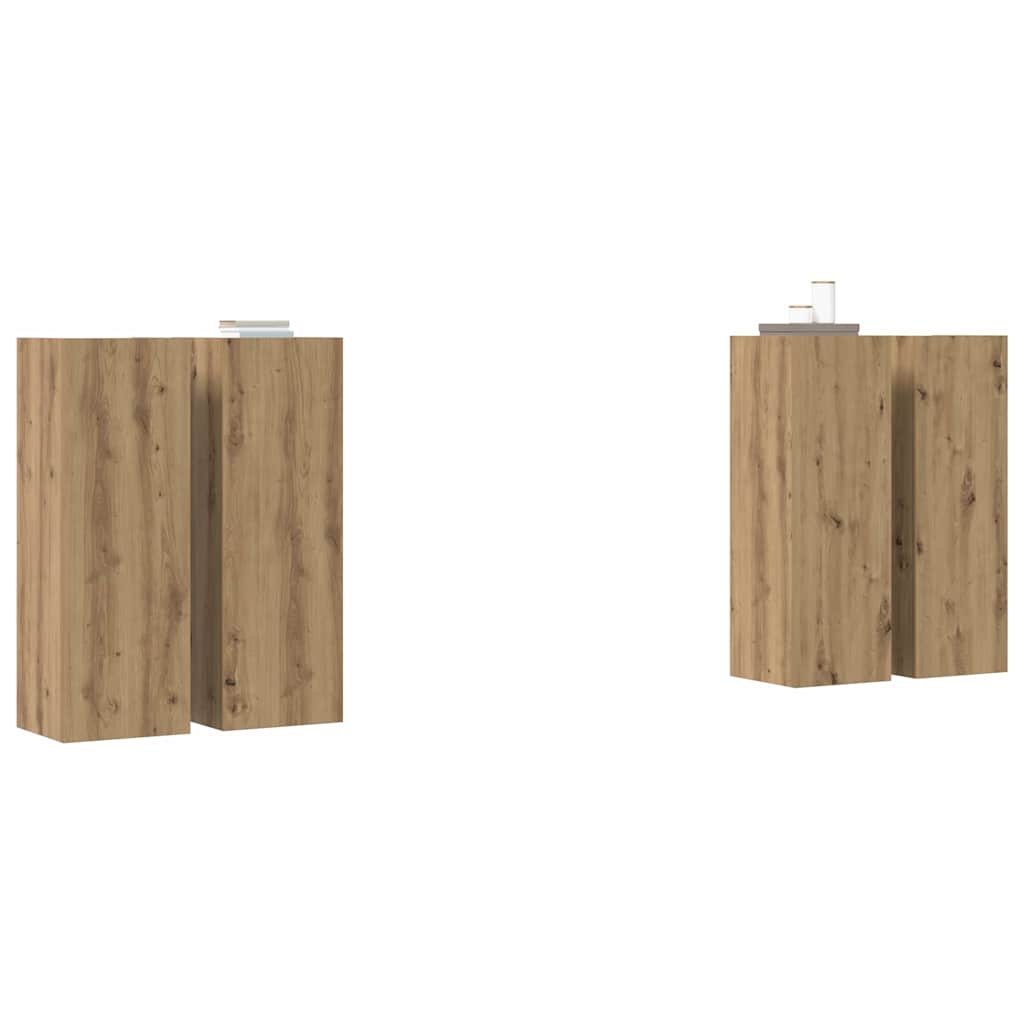 vidaXL Tv-meubelset 4 pcs artisanaal eikenkleurig 30.5 x 30 x 90 cm