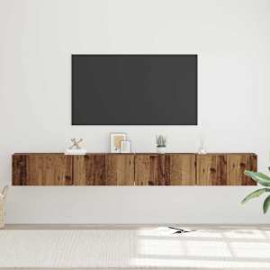 Sestava TV skříněk Nástěnný 4 pcs Staré dřevo 60 x 30 x 30 cm - obrázek 4