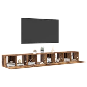 Sestava TV skříněk Nástěnný 4 pcs Staré dřevo 60 x 30 x 30 cm - obrázek 3