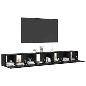 Sestava TV skříněk Nástěnný 4 pcs Černý dub 60 x 30 x 30 cm - obrázek 3