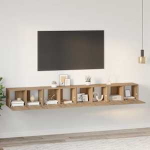 Sestava TV skříněk 4 pcs Artisanový dub kompozitní dřevo - obrázek 1