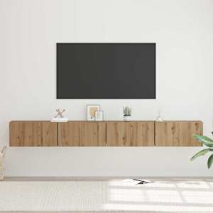Sestava TV skříněk 4 pcs Artisanový dub kompozitní dřevo - obrázek 4