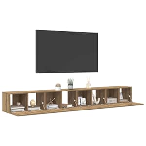 Sestava TV skříněk 4 pcs Artisanový dub kompozitní dřevo - obrázek 3