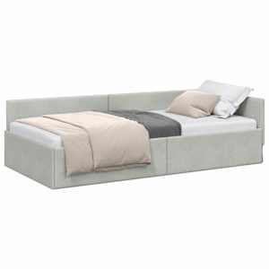 vidaXL Nurgavoodi raam peaga Helehall 80 cm x 200 cm Samet