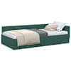 vidaXL Nurgavoodi raam peaga Tume rohelise 80 cm x 200 cm Samet