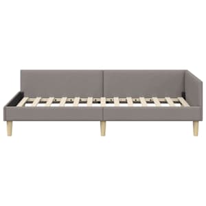 Rohový rám postele Taupe 80 x 200 cm textil - obrázek 5
