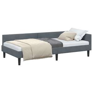 vidaXL Nurgavoodi raam peaga Tumehall 80 cm x 200 cm Samet