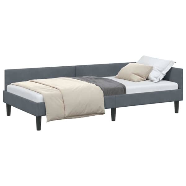 vidaXL Nurgavoodi raam peaga Tumehall 80 cm x 200 cm Samet