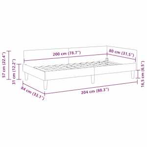 Rohový rám postele Víno Červené 80 cm x 200 cm SametaPlywood - obrázek 11