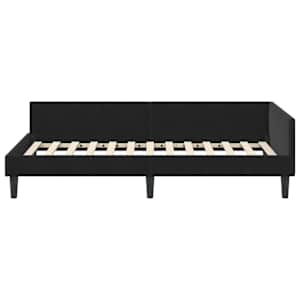Rohový rám postele s čelo Černá 80 cm x 200 cm SametaPlywood - obrázek 5