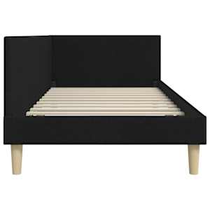 Rohový rám postele Černá 80 cm x 200 cm Tkanina a překližka - obrázek 6