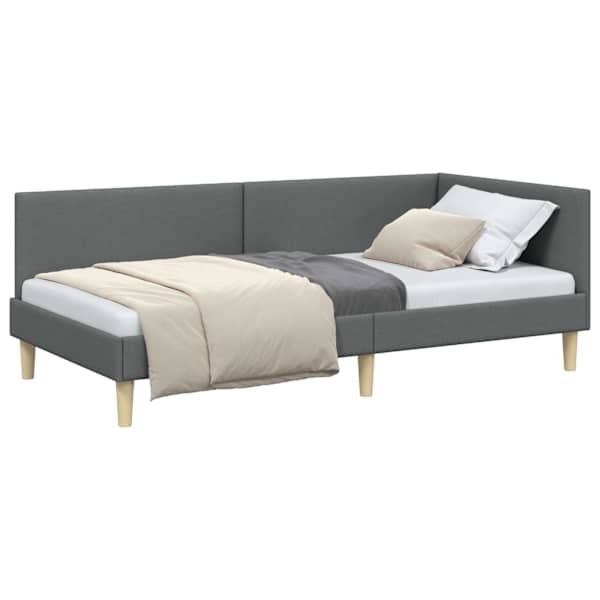 vidaXL Nurgavoodi raam peaga Tumehall 90 cm x 200 cm Kangas ja vineer