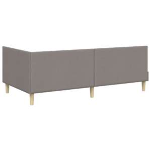 Rohový rám postele Taupe 90 cm x 200 cm Tkanina a překližka - obrázek 7