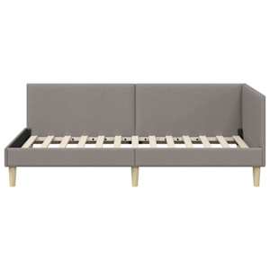 Rohový rám postele Taupe 90 cm x 200 cm Tkanina a překližka - obrázek 5