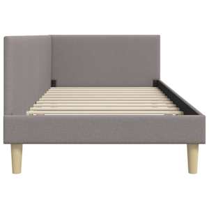 Rohový rám postele Taupe 90 cm x 200 cm Tkanina a překližka - obrázek 6